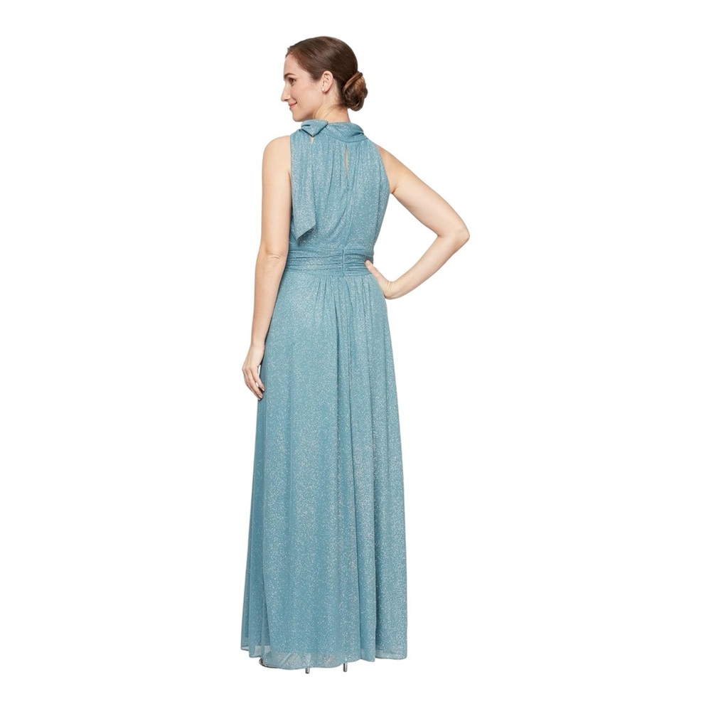Chic Sleeveless Blue Maxi Dress SLNY SL Fashion New York - Picture 2 of 3